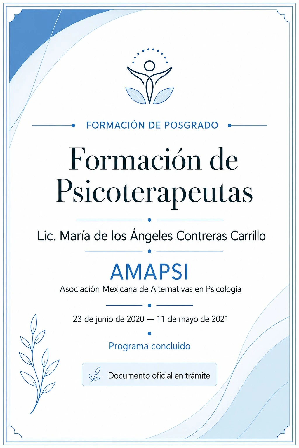 Posgrado en psicoterapia